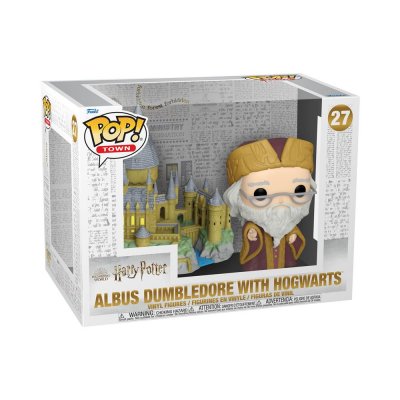 FUNKO Harry potter - figurine pop! Dumbledore w/hogwarts 9 cm