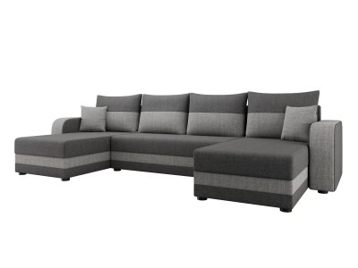 Harvey - canap&eacute; panoramique - convertible - avec coffre - en tissu - 7 places - style contemporain