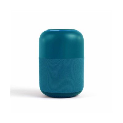 LIVOO Haut-parleur compatible Bluetooth en plastique bleu