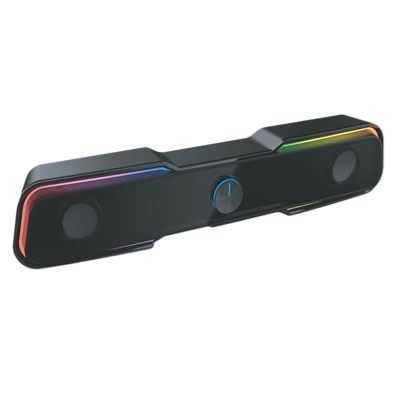 ALPHA OMEGA PLAYERS Haut Parleur Gaming Barre de son Sans Fil ALFES Black Illuminated 6W (2*3w)
