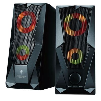 BERSERKER GAMING Haut Parleur Gaming Illumin&eacute; 2.0 Alpha Omega Players Noir