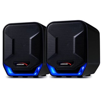 AUDIOCORE Haut-parleurs d'ordinateur USB 6W Blue&Black  AC865 B