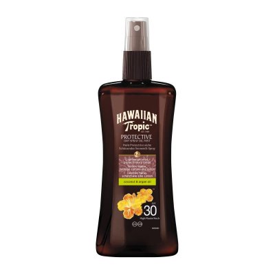 HAWAIIAN TROPIC  Coconut & Argan Dry Spf30 200ml Solar Oil Clair Homme
