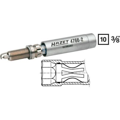 HAZET  Cl&eacute; pour bougie d'allumage Longueur: 64mm 4766-2