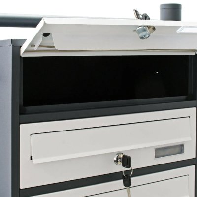 HELLOSHOP26  Bloc de 6 Bo&icirc;tes Anthracite