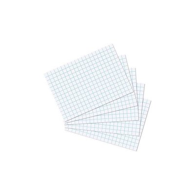 HERLITZ  10621415 Fiches bristol format A6 quadrill&eacute;