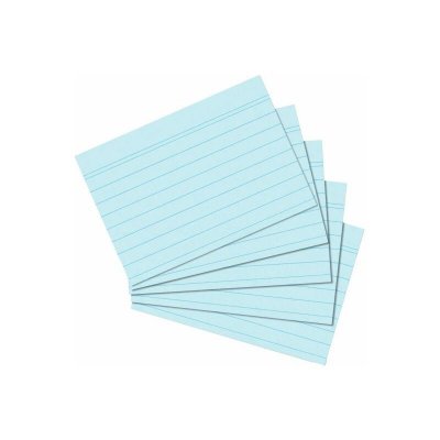HERLITZ  10836187 Lot de 100&nbsp;cartes, lign&eacute;es, bleues, au format A5