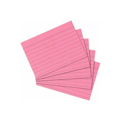 HERLITZ  Lot de 100 fiches Bristol Format A4/A5/A6/A7/A8 A6 lign&eacute;. A6 liniert Rose