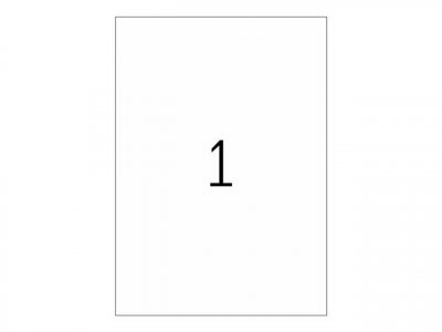 HERMA  - 10021 - Paquet de 25 &eacute;tiquettes, 210 x 297 mm, couleur blanc