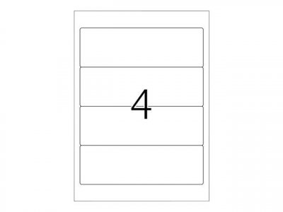 HERMA  5095 &Eacute;tiquettes classeur 192 x 61 A4 100 pi&egrave;ces Blanc