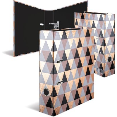 HERMA  Classeur &agrave; levier 'Abstract', A4, motif &agrave; losanges - Lot de 3