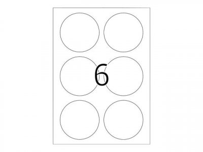 HERMA  Etiquette universelle SPECIAL, diam&egrave;tre: 85mm, blanc - Lot de 2