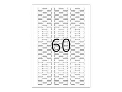 HERMA  Jewellery Labels 49x10 Mm 25 Sheets Din A4 1500 Units Blanc
