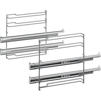 BOSCH HEZ638270  Accessoire Rails t&eacute;lescopiques &agrave; 2 niveaux, pyrolyse