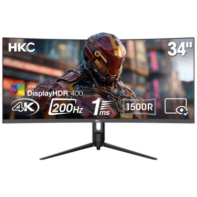 HKC  CG345U - &Eacute;cran gaming incurv&eacute; 34 pouces - 3440 x 1440 - 200 Hz