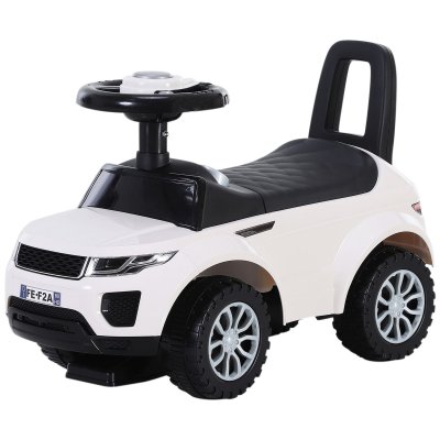 HOMCOM  Porteur Enfants Voiture 12-36 Mois Coffre klaxon Blanc