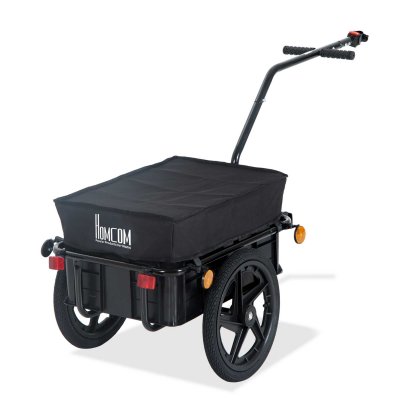 HOMCOM  - remorque v&eacute;lo - Acier - 144x59x80cm - Noir