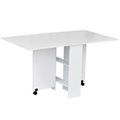 HOMCOM Table de Cuisine Salle a Manger Pliable Amovible Tres Pratique en Panneaux de Particules