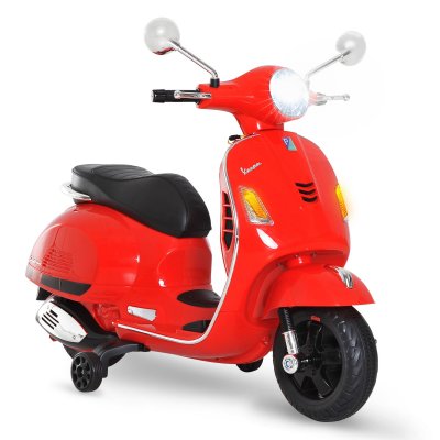 HOMCOM  Vespa Scooter Enfants Moto &eacute;lectrique Rouge 