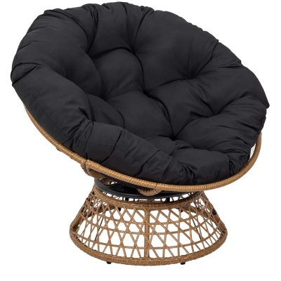 THE HOME DECO FACTORY Home Deco Factory Fauteuil Cancun noir/naturel - 100x90x100 cm T.U