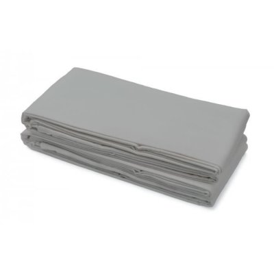 HOME LINGE PASSION  Drap Plat, Coton, Gris Clair, 180x290 cm HP61329