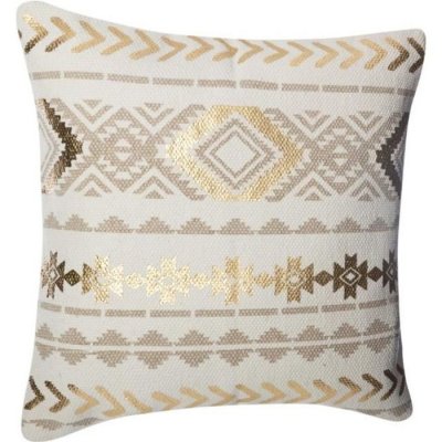Homemaison - Housse de coussin Ethnique et or Beige 40 x 40cm - Beige