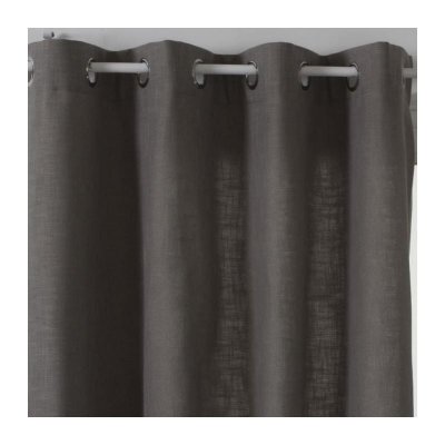 HomeMaison Rideau Uni Esprit Tweed, Polyester, Anthracite, 260x140 cm