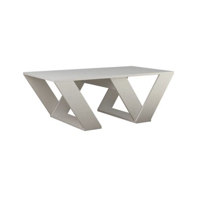 Homitis Pipra Table Basse en Bois Blanc 60 x 110 x 40 cm