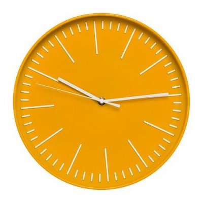 Horloge &agrave; quartz silencieuse Atoll - Jaune - Orium 