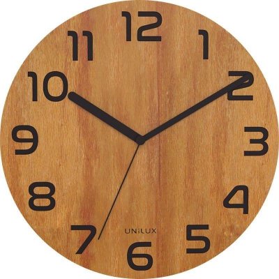 Horloge murale / &agrave; quartz PALMA Bamboo, bambou noir