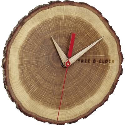 Horloge murale &agrave; quartz TFA 60.3046.08 ch&ecirc;ne, bois 172 mm x 180 mm x 40 mm en bois v&eacute;ritable