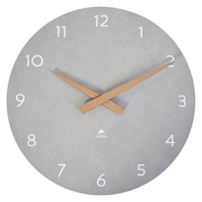 Horloge murale Alba grise nature et tendance - Diam&egrave;tre 30 cm