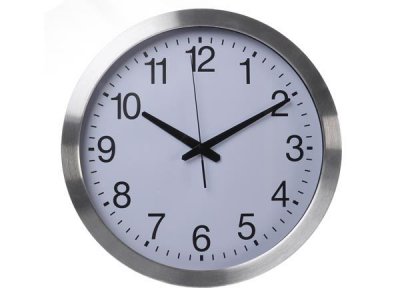 Horloge murale en aluminium Perel - &Oslash; 40 cm