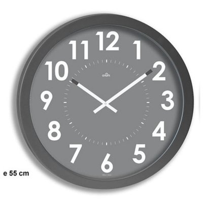 Horloge murale g&eacute;ante Orium Imperia - &agrave; quartz - silencieux - Gris