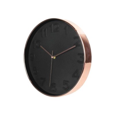 Horloge murale ""gold"" 30cm noir & cuivre