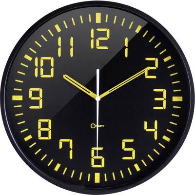 Horloge murale silencieuse contraste - &oslash; 30 cm - noir et jaune