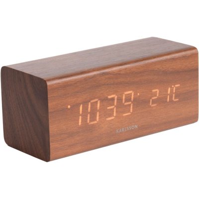KARLSSON Horloge R&eacute;veil Bois Block Rectangulaire -  0,000000