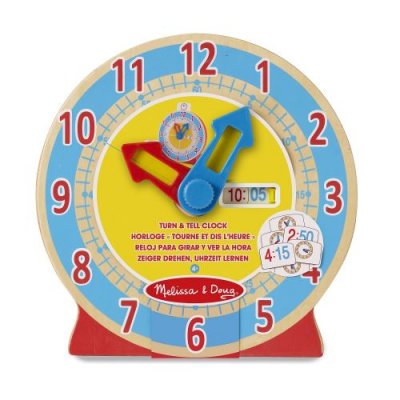 MELISSA & DOUG Horloge tourne et dis l'heure melissa et doug