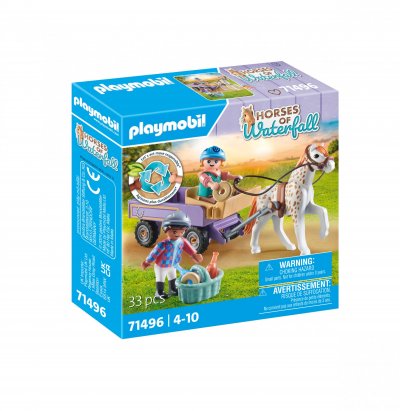 Horses of Waterfall 71496 Enfants avec cal&egrave;che et poney