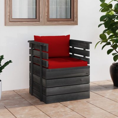VIDAXL Hot-Vente Fauteuil De Jardin Avec Coussins Bois De Pin-242119