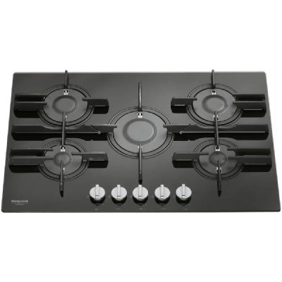 HOTPOINT  ftghg 751 d/ha(bk) plaque noir int&eacute;gr&eacute; (placement) 75 cm gaz 5 zone(s)