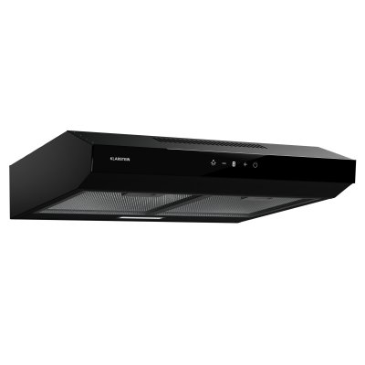 KLARSTEIN Hotte Aspirante 60 cm Silencieuse LED 175 m&sup3;/h Filtre &agrave; Graisse en Aluminium Noir