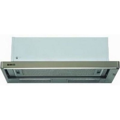 BEKO Hotte de cuisine t&eacute;lescopique avec 3 vitesses, niveau sonore 67dB, Acier inoxydable (CTB6407X)