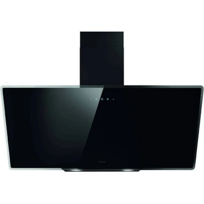 ELICA Hotte decorative murale SHIRE BK/A/90 Inclin&eacute;e Verre Noire 90 cm 