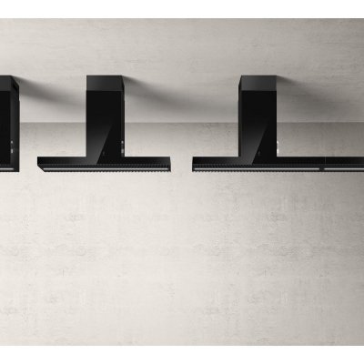  Hotte &icirc;lot Elica Haiku Island BL/A/120 - Verre noir