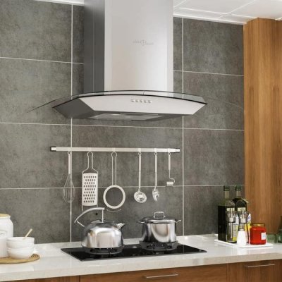 VIDAXL Hotte murale 60 cm acier inoxydable 756 m&sup3;/h led
