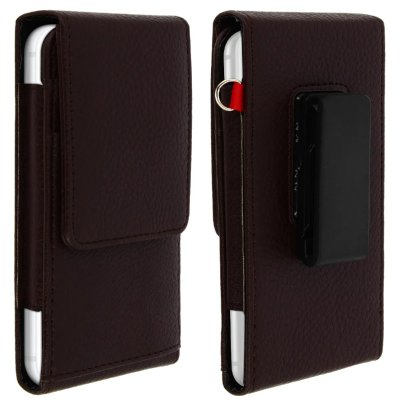 AVIZAR Housse Ceinture Smartphone 4.7 Pouces Porte-Cartes Fixation Pince Noir