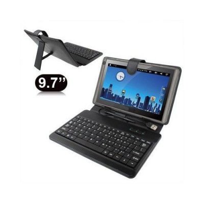 YONIS Housse Clavier Pour Tablette 9.7 Pouces Micro USB - USB C Universel Noir 