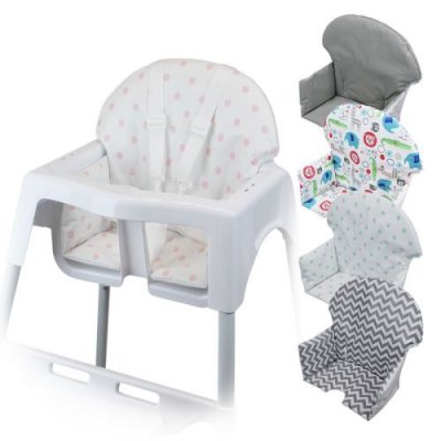MONSIEUR BEBE Housse d'assise pour chaise haute b&eacute;b&eacute; enfant gamme D&eacute;lice - Pois roses