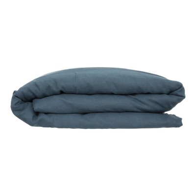 ATMOSPHERA Housse de couette 100% lin 260x240 cm bleu canard - 